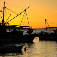 Západ slunce v přístavu