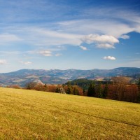Panorama polských Beskyd z Cieslaru