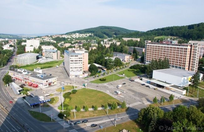 Pohled z  "jednavacítky" - hotel Moskva